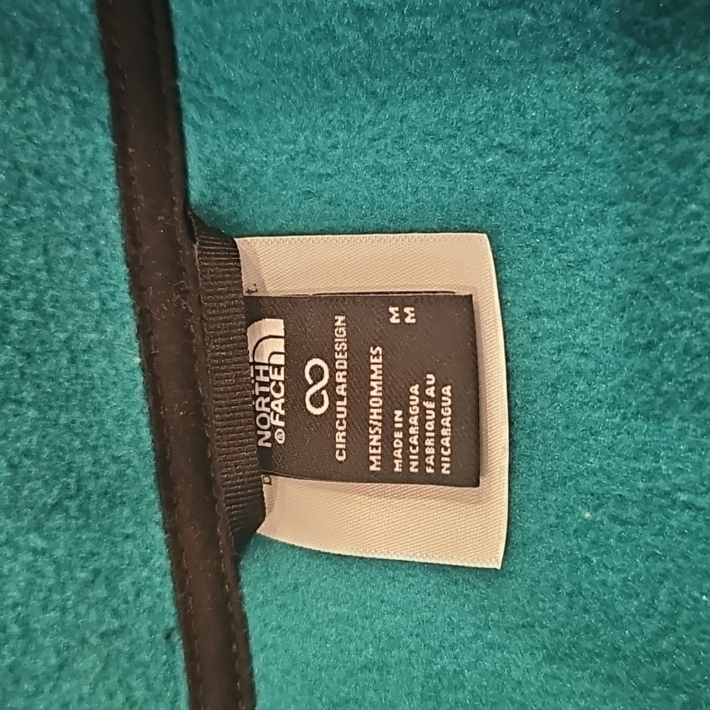 The North Face Mens Teal Fleece Jacket - Picture 3 of 4